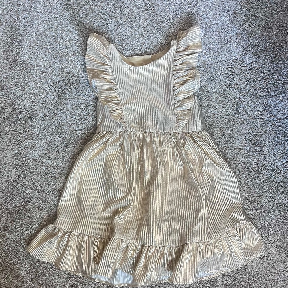 2T Gold Shimmer Tahari Holiday Dress - Picture 8 of 8
